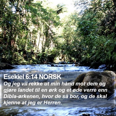 Esekiel 6:14 NORSK Bible Verse Image