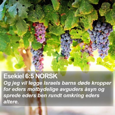 Esekiel 6:5 NORSK Bible Verse Image