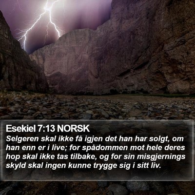 Esekiel 7:13 NORSK Bible Verse Image