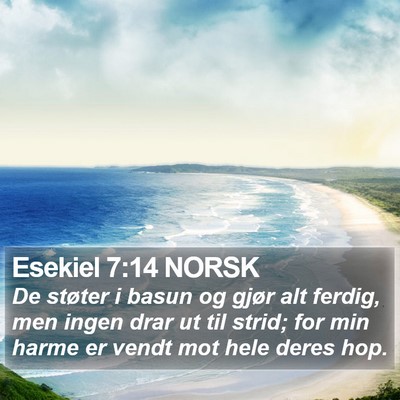 Esekiel 7:14 NORSK Bible Verse Image