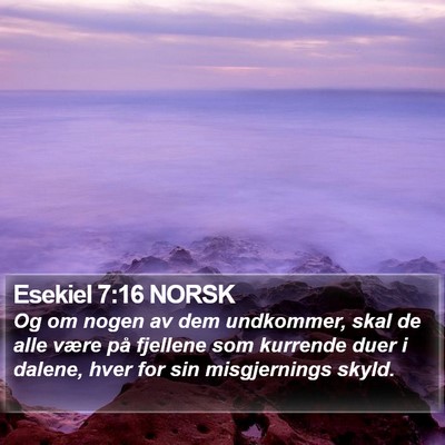 Esekiel 7:16 NORSK Bible Verse Image