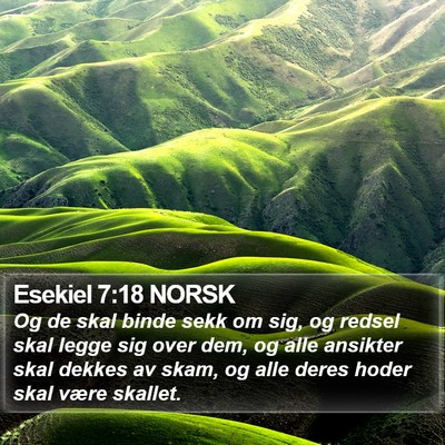 Esekiel 7:18 NORSK Bible Verse Image
