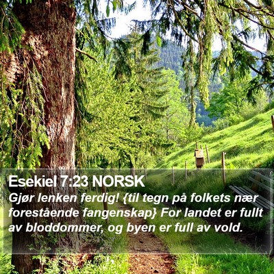 Esekiel 7:23 NORSK Bible Verse Image