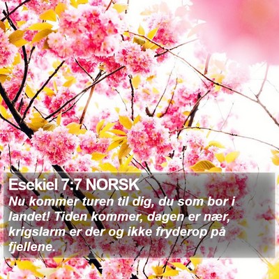 Esekiel 7:7 NORSK Bible Verse Image