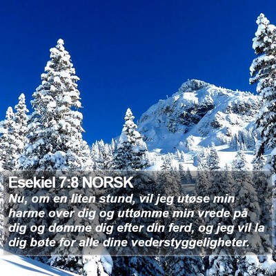 Esekiel 7:8 NORSK Bible Verse Image