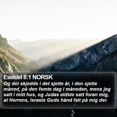 Esekiel 8:1 NORSK Bible Verse Image