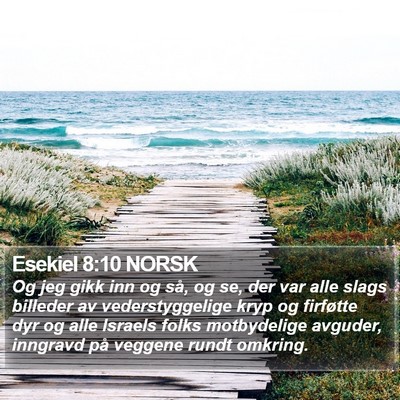Esekiel 8:10 NORSK Bible Verse Image