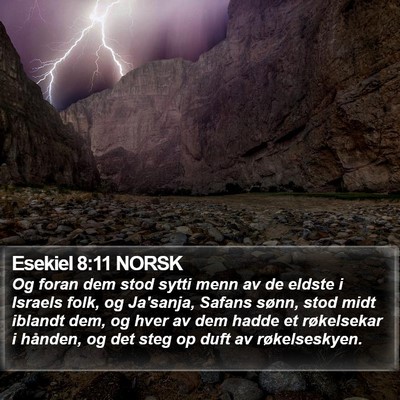 Esekiel 8:11 NORSK Bible Verse Image