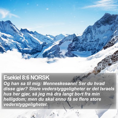 Esekiel 8:6 NORSK Bible Verse Image