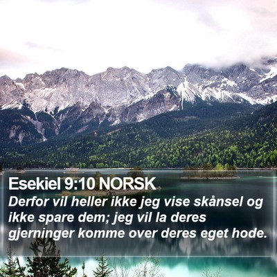 Esekiel 9:10 NORSK Bible Verse Image