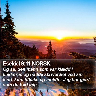 Esekiel 9:11 NORSK Bible Verse Image