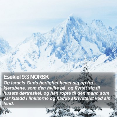 Esekiel 9:3 NORSK Bible Verse Image
