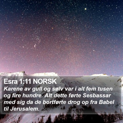 Esra 1:11 NORSK Bible Verse Image