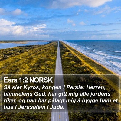 Esra 1:2 NORSK Bible Verse Image