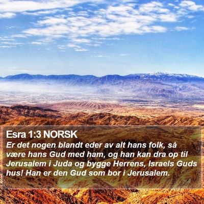Esra 1:3 NORSK Bible Verse Image