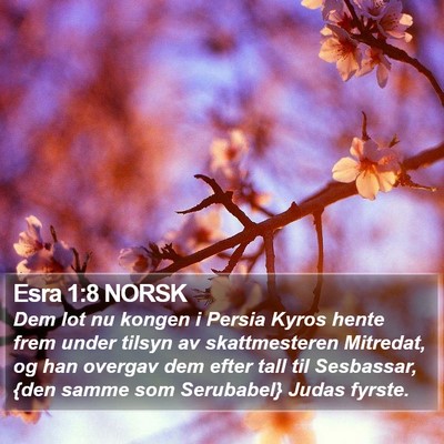 Esra 1:8 NORSK Bible Verse Image