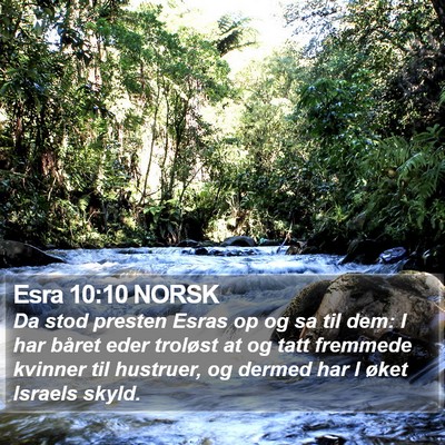 Esra 10:10 NORSK Bible Verse Image