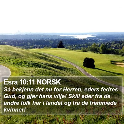 Esra 10:11 NORSK Bible Verse Image