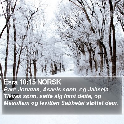 Esra 10:15 NORSK Bible Verse Image