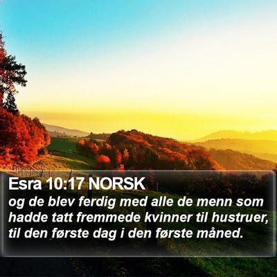 Esra 10:17 NORSK Bible Verse Image