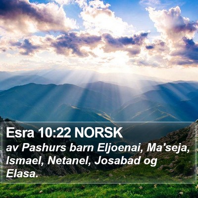Esra 10:22 NORSK Bible Verse Image