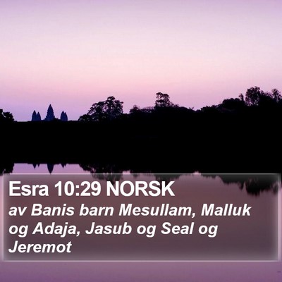Esra 10:29 NORSK Bible Verse Image