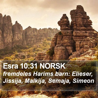 Esra 10:31 NORSK Bible Verse Image