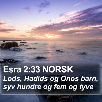 Esra 2:33 NORSK Bible Verse Image