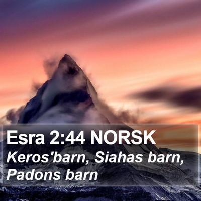 Esra 2:44 NORSK Bible Verse Image