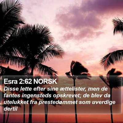 Esra 2:62 NORSK Bible Verse Image