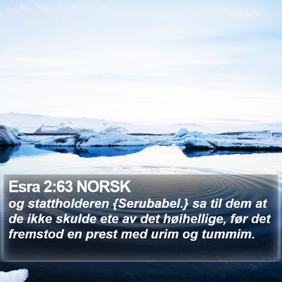 Esra 2:63 NORSK Bible Verse Image