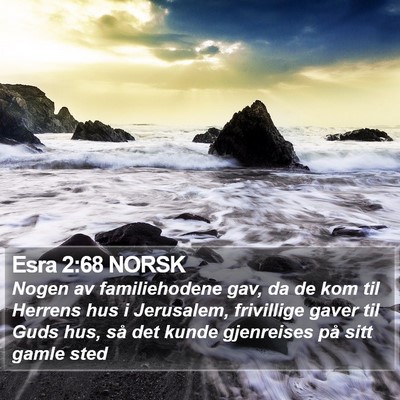 Esra 2:68 NORSK Bible Verse Image