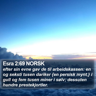 Esra 2:69 NORSK Bible Verse Image