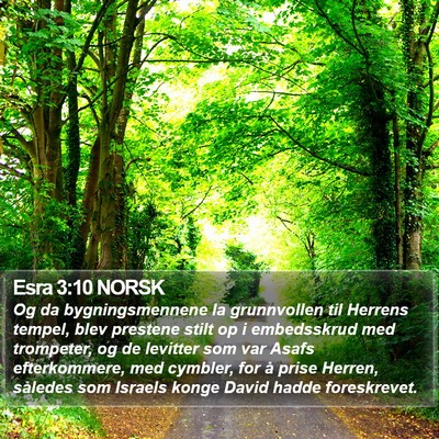 Esra 3:10 NORSK Bible Verse Image