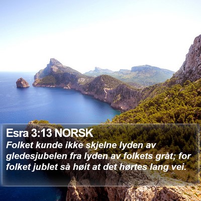Esra 3:13 NORSK Bible Verse Image