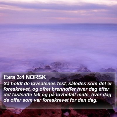 Esra 3:4 NORSK Bible Verse Image