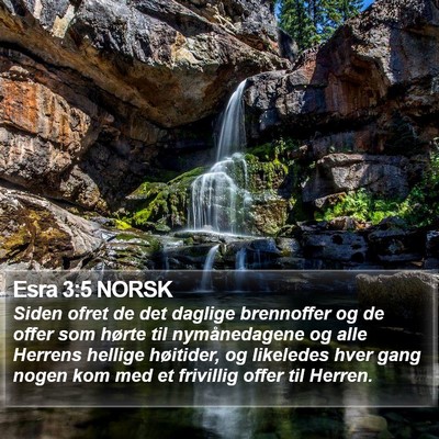 Esra 3:5 NORSK Bible Verse Image