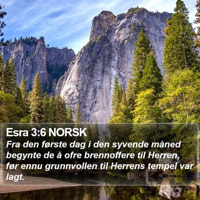 Esra 3:6 NORSK Bible Verse Image