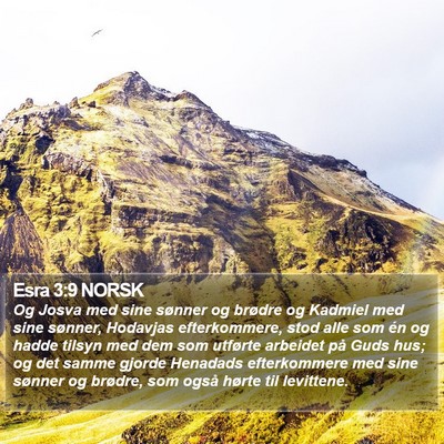 Esra 3:9 NORSK Bible Verse Image