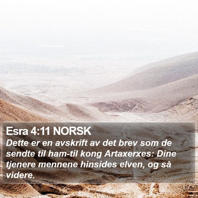 Esra 4:11 NORSK Bible Verse Image