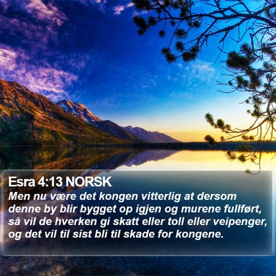 Esra 4:13 NORSK Bible Verse Image