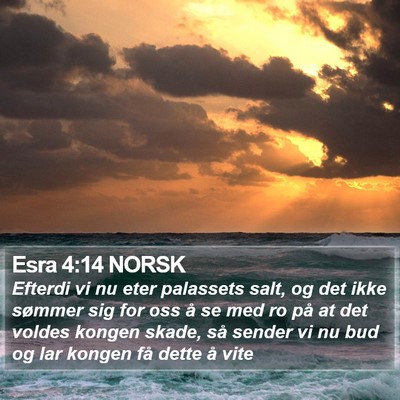 Esra 4:14 NORSK Bible Verse Image