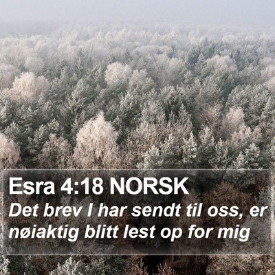 Esra 4:18 NORSK Bible Verse Image