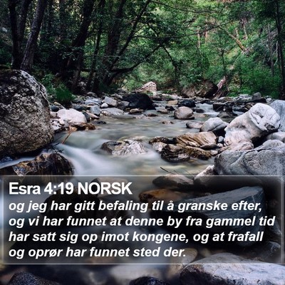 Esra 4:19 NORSK Bible Verse Image