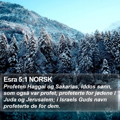 Esra 5:1 NORSK Bible Verse Image
