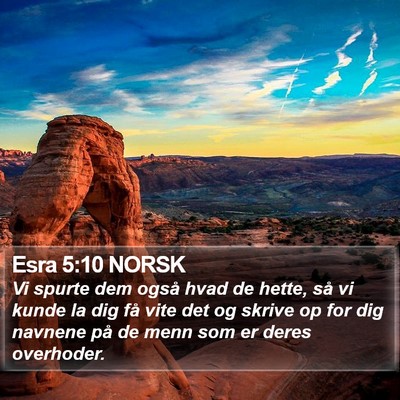 Esra 5:10 NORSK Bible Verse Image
