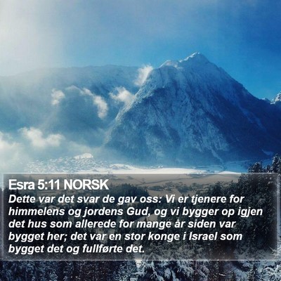 Esra 5:11 NORSK Bible Verse Image