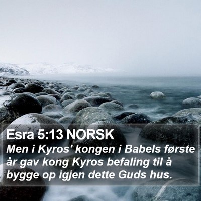 Esra 5:13 NORSK Bible Verse Image