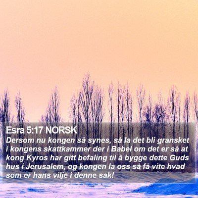 Esra 5:17 NORSK Bible Verse Image
