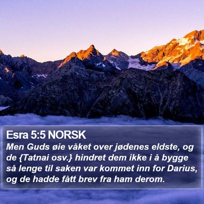 Esra 5:5 NORSK Bible Verse Image